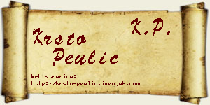 Krsto Peulić vizit kartica